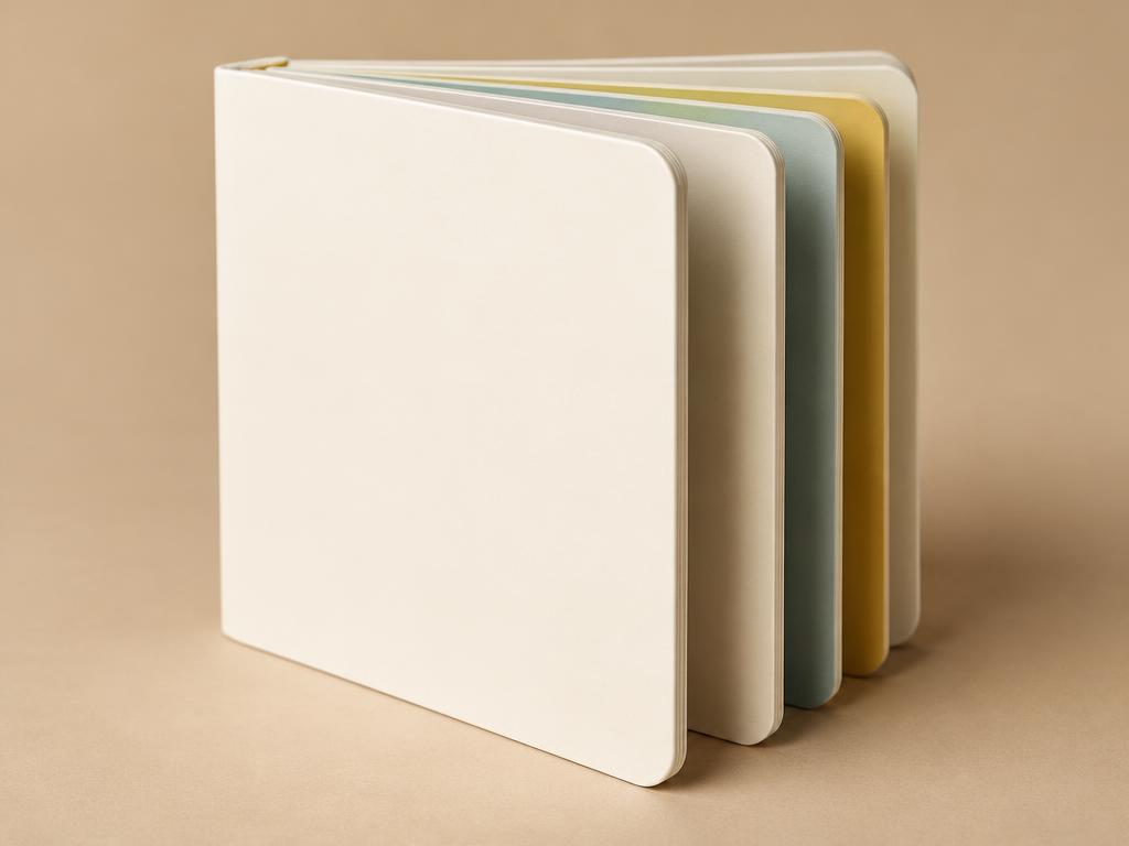 Thick board book for young readers with rounded corners and chunky pages